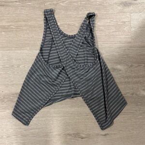 Gray Striped Women's Tank Top